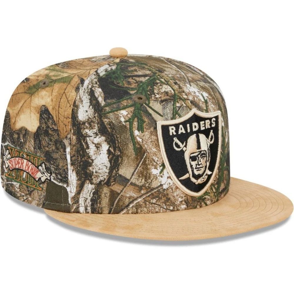 New Era Las Vegas Raiders Realtree 2023 59FIFTY Fitted Hat camouflage 7 5/8 NWT